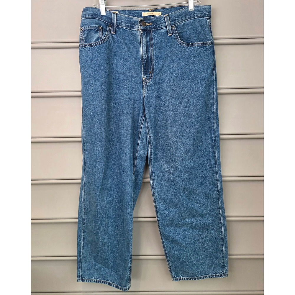 Levis Premium Baggy Dad Jeans Womens 29 Blue High Rise Denim A3494-0005